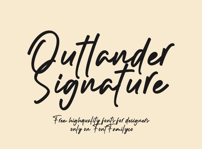 Outlander Signature Font