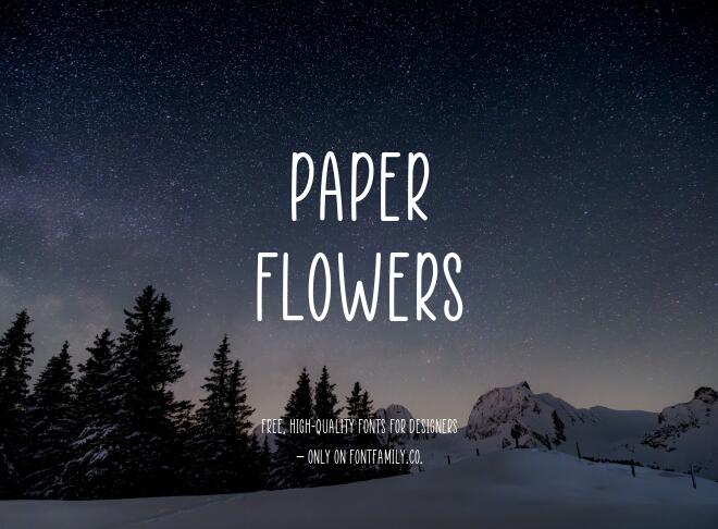 Paper Flowers Font