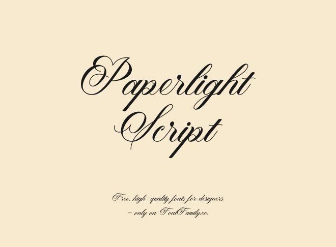 Paperlight Script Font