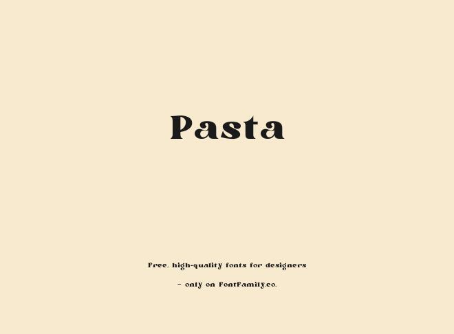Pasta Font