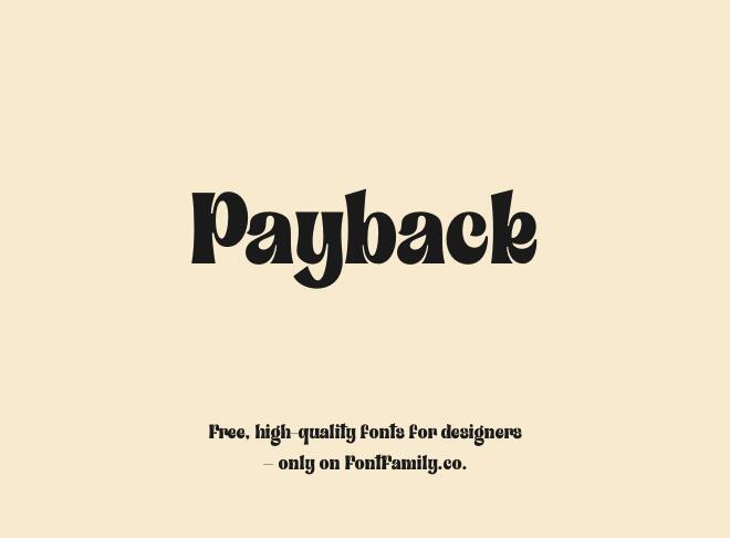 Payback Font