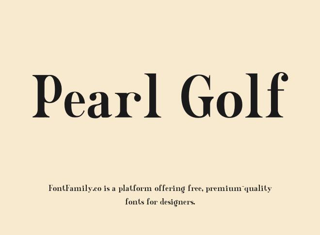Pearl Golf Font