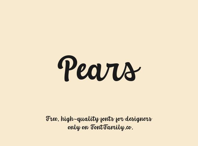 Pears Font