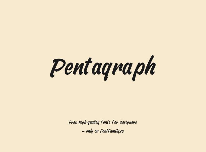 Pentagraph Font