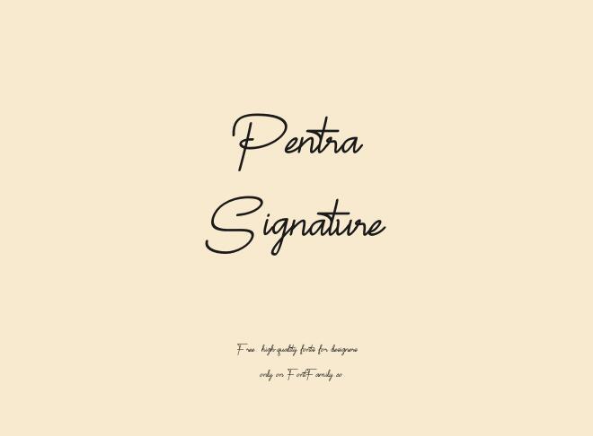 Pentra Signature Font