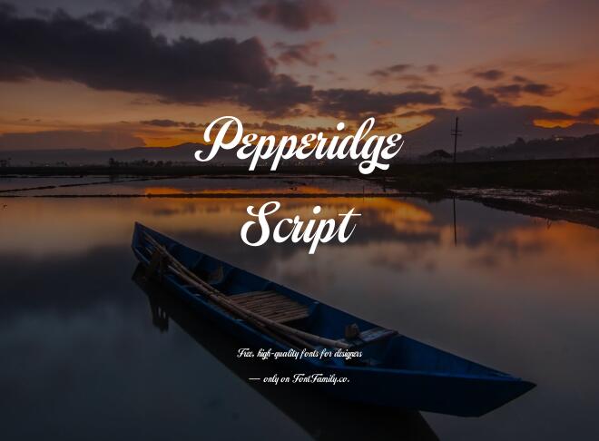 Pepperidge Script Font