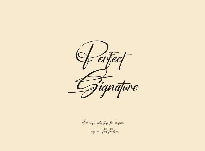 Perfect Signature Font