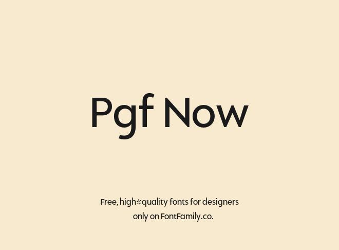 Pgf Now Font