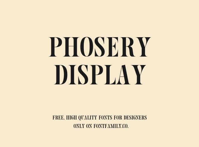 Phosery Display Font