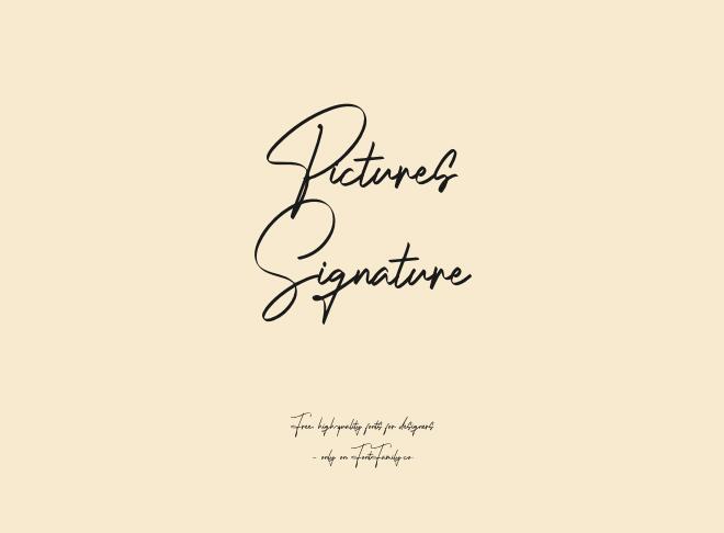 Pictures Signature Font