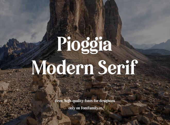 Pioggia Modern Serif Font