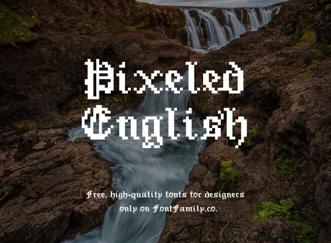 Pixeled English Font