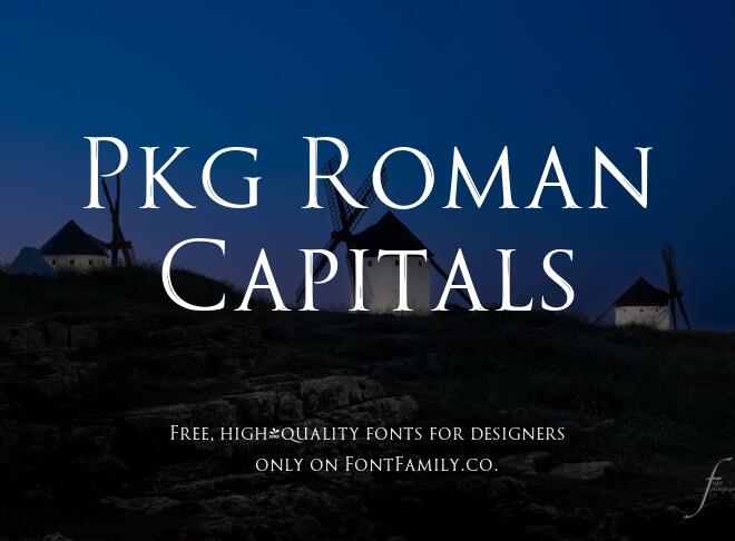 Pkg Roman Capitals Font