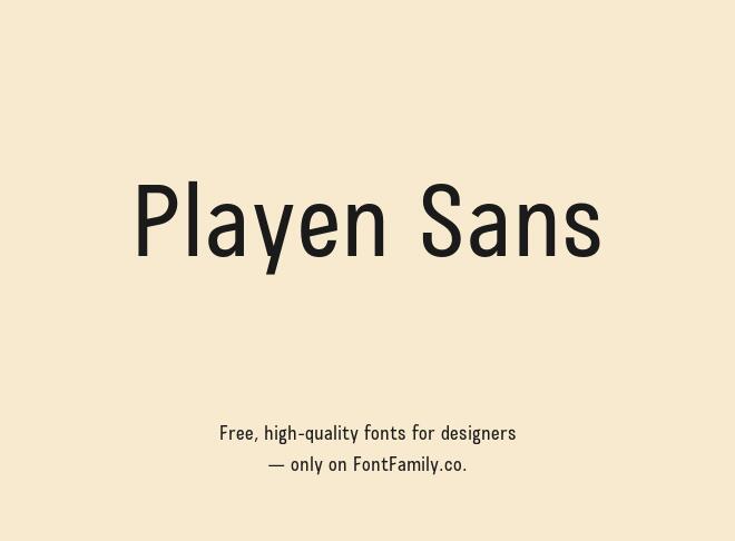 Playen Sans Font