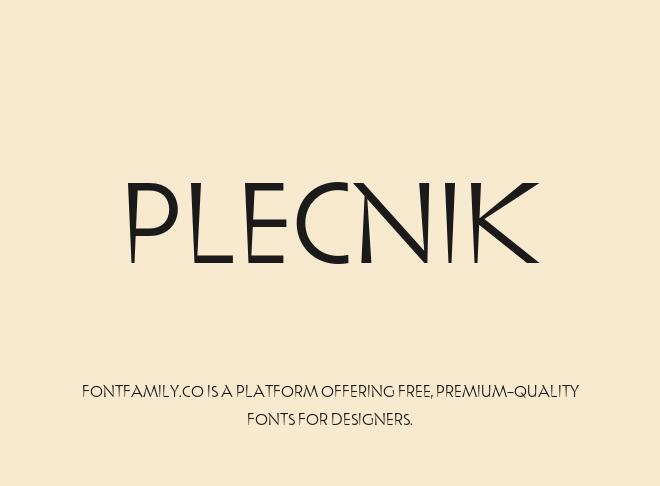 Plecnik Font