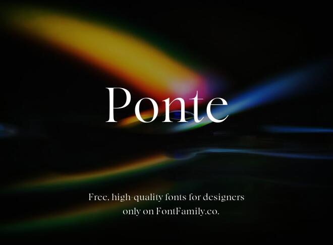 Ponte Font Family