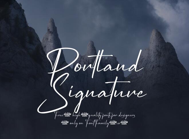 Portland Signature Font