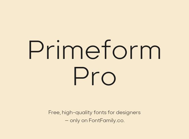 Primeform Pro Font