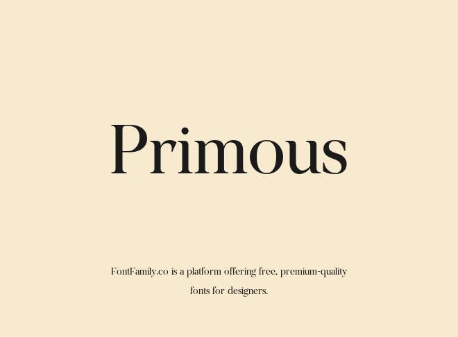 Primous Font