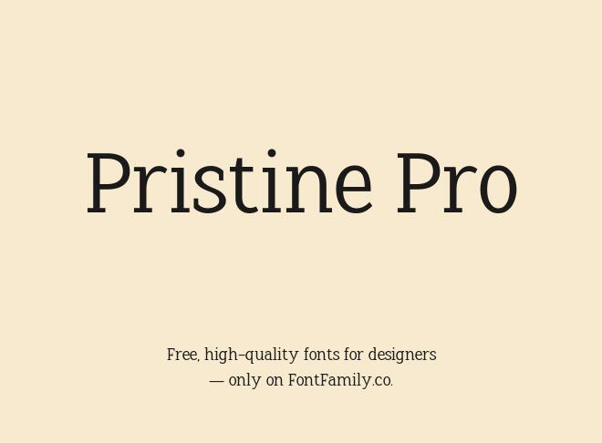Pristine Pro Font