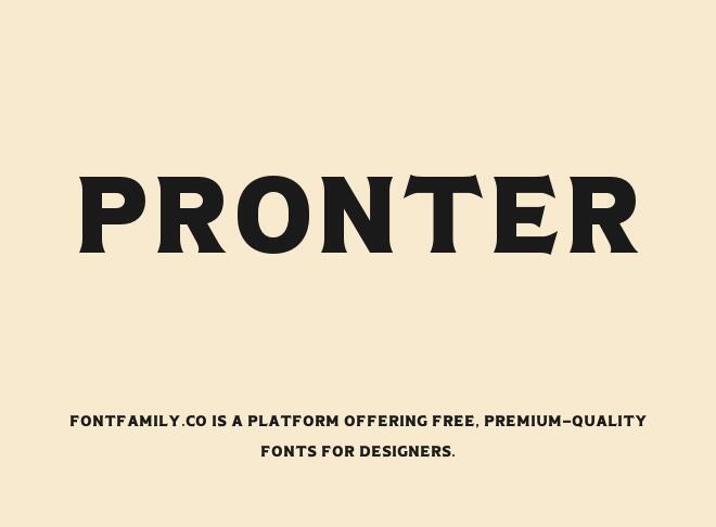 Pronter Font