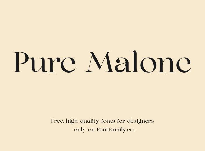 Pure Malone Font
