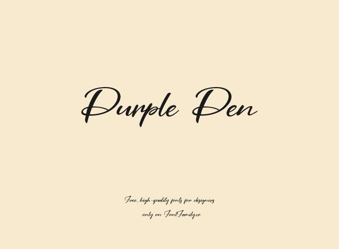 Purple Pen Font