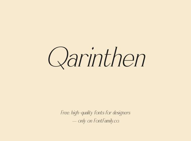 Qarinthen Font