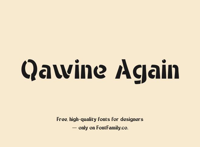 Qawine Again Font