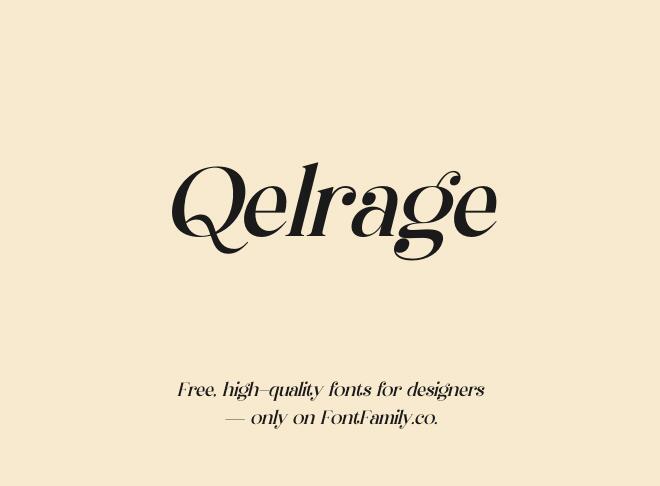 Qelrage Font