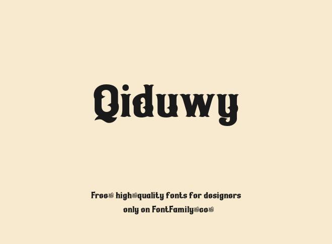 Qiduwy Font