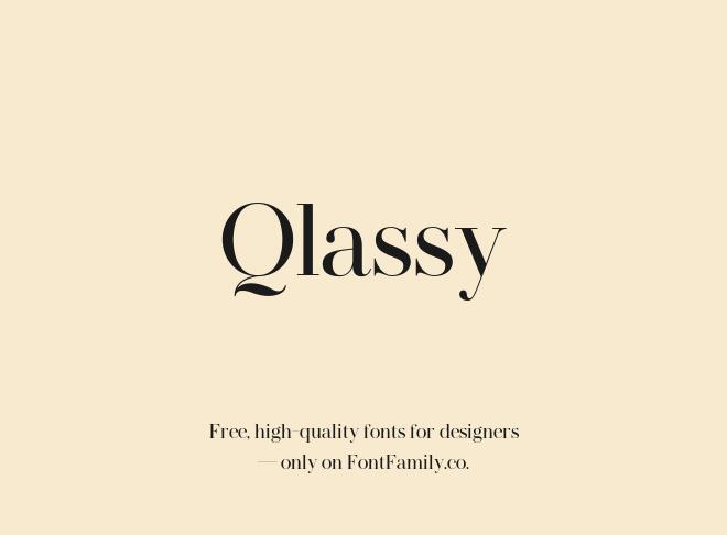 Qlassy Font