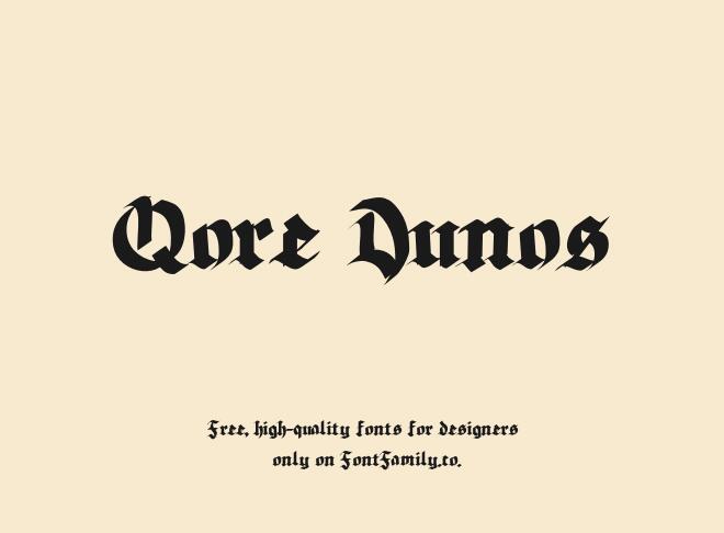 Qore Dunos Font