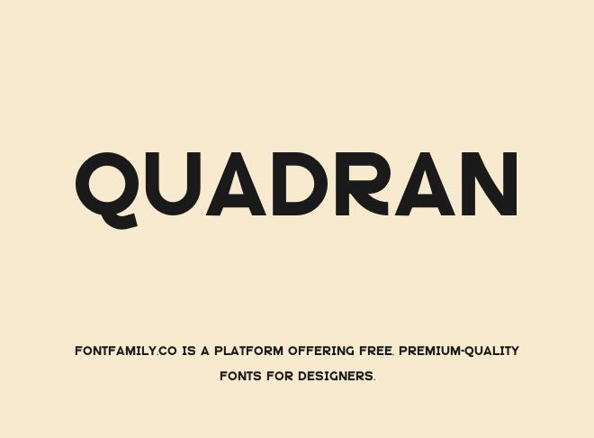 Quadran Font