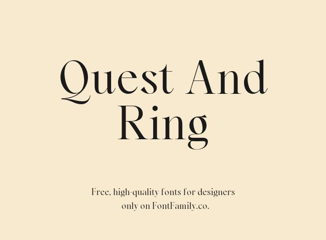 Quest And Ring Font