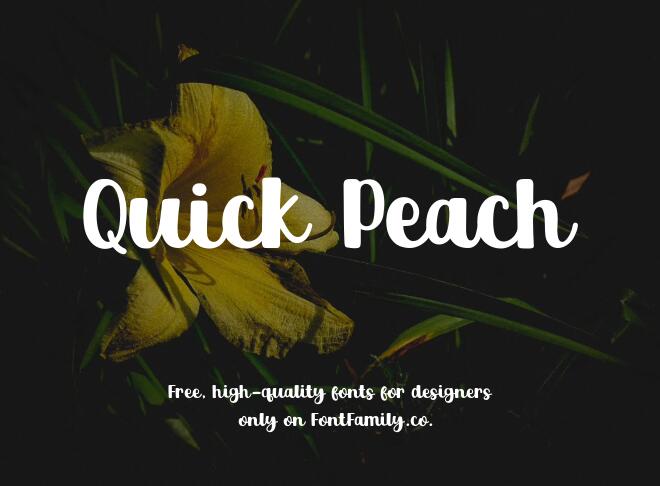 Quick Peach Font