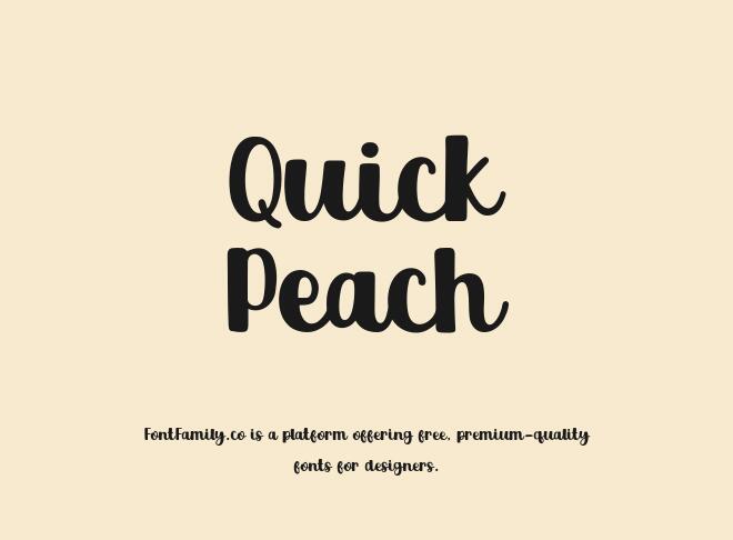 Quick Peach Font