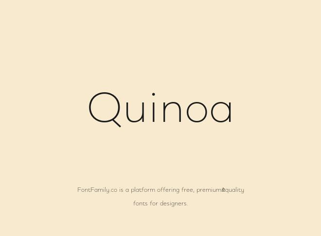 Quinoa Font