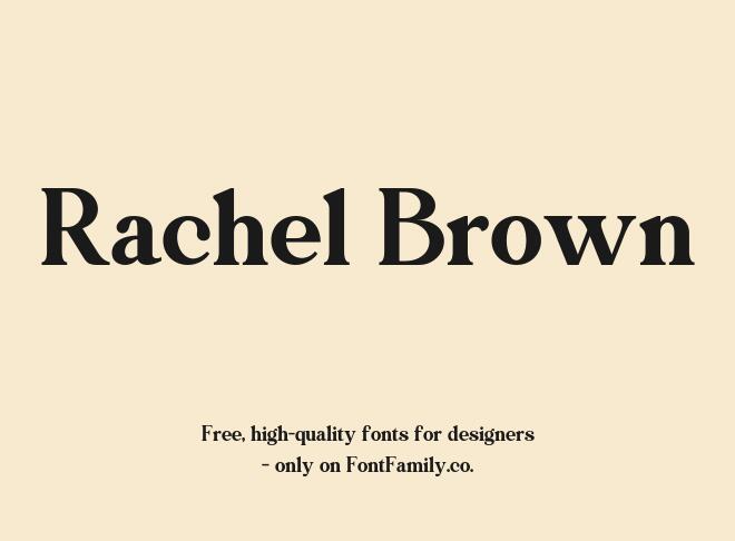 Rachel Brown Font