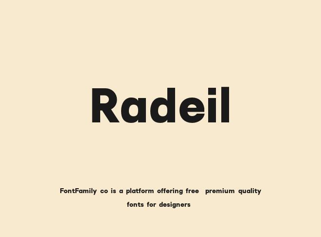 Radeil Font