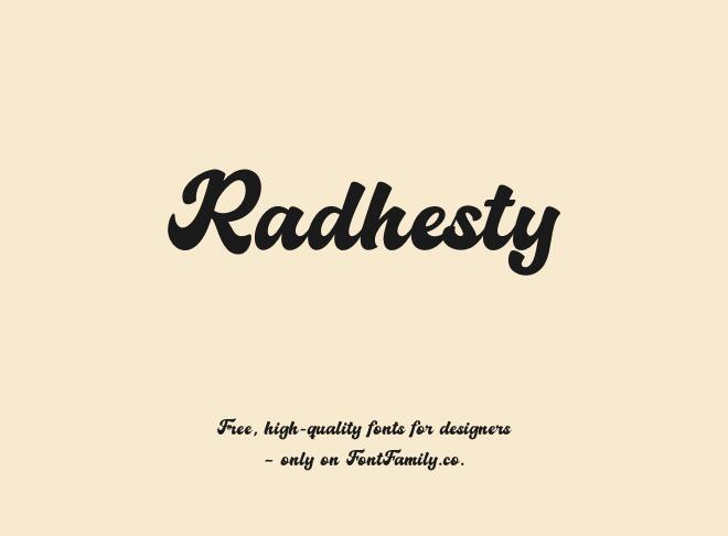 Radhesty Font