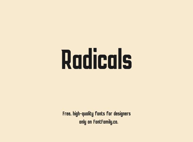 Radicals Font
