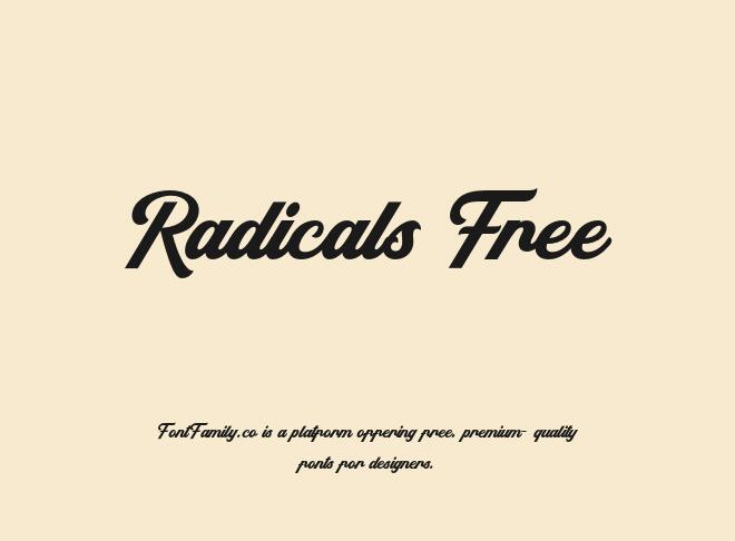 Radicals Free Font
