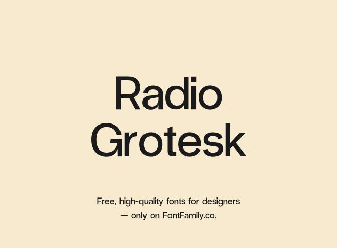 Radio Grotesk Font