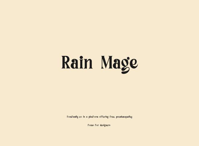 Rain Mage Font