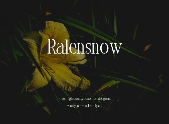 Ralensnow Font