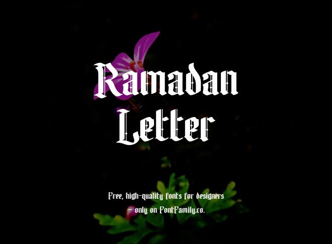 Ramadan Letter Font