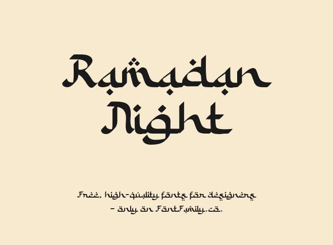 Ramadan Night Font