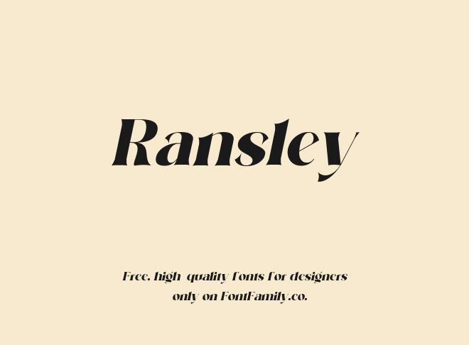 Ransley Font