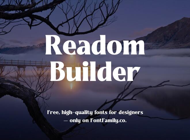 Readom Builder Font